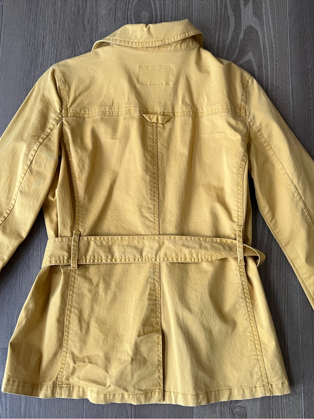 Banana Republic Mustard Yellow Utility Belted Tie Jacket XS - Picture 4 of 4